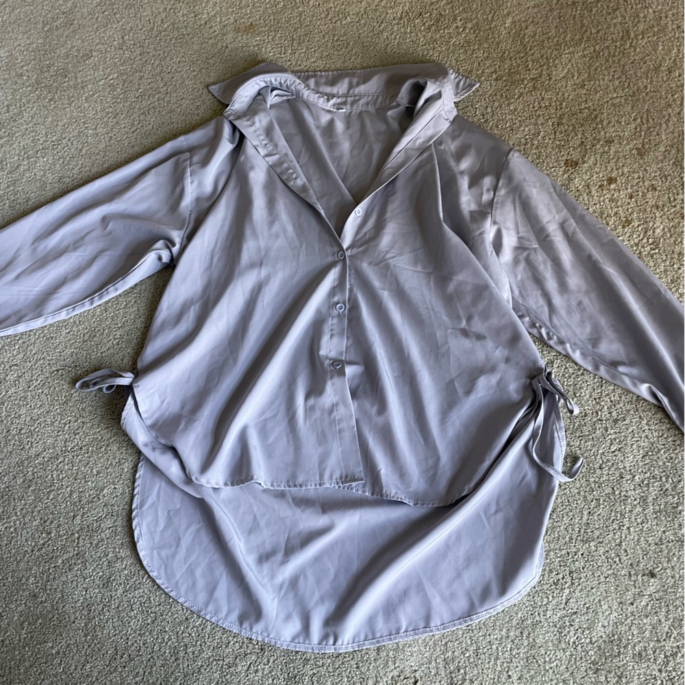 Light Gray Button-Up Shirt